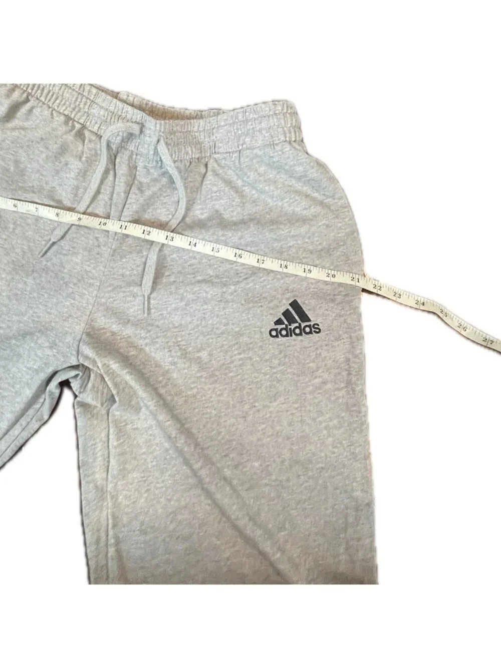 Adidas Mens Heather Gray Jersey tapered Pants Light Weight Size Large - Picture 5 of 14